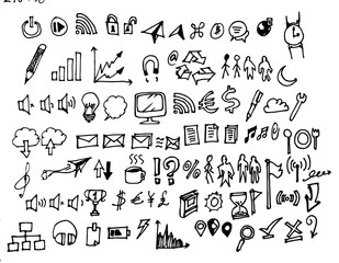 Business doodles sketch vector ink eps10