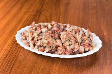 Sliced herring fillets