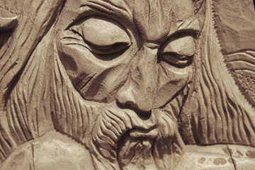 Face of Jesus Christ crown of thorns (statue)