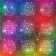 Glamour rainbow shining rounds background. Disco, luxury, information or network graphic design concept. Vector illustration