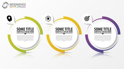 Circle infographic. Template for diagram. Vector