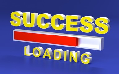 Fototapeta premium Success loading Progress bar design. 3D rendering.