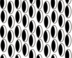 Black and white pattern of ovals