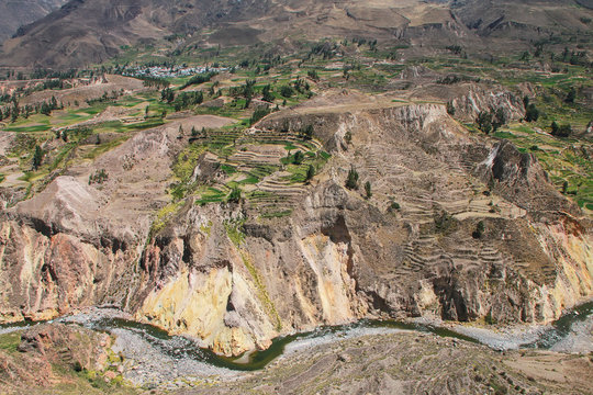View of Colca Canyon in Peru