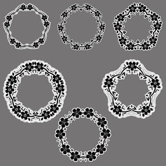 vector beautiful floral ornament elements