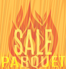 Sale Parquet fire flames on wooden
