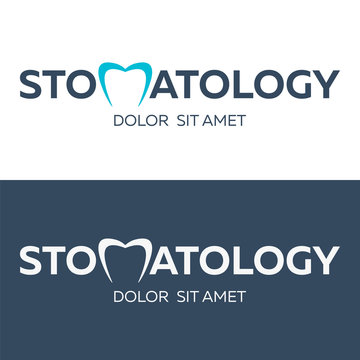 Stomatology logo. Dental logo. Dental clinic. Dentist Logo. Vector