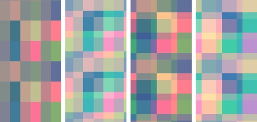 Fototapeta premium Set of seamless checkered pattern. Vector illustration.