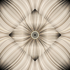 Beautiful abstract background of glowing lines, Stylized flowers