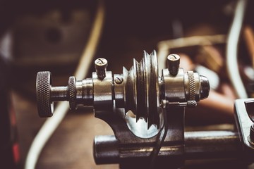 Part of horological milling machine in workshop