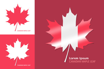 Canadian maple leaf symbol. Vector illustration
