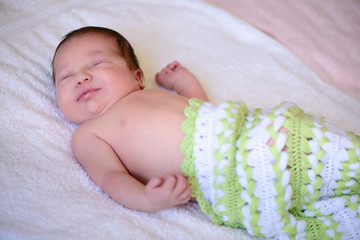 After childbirth newborn baby