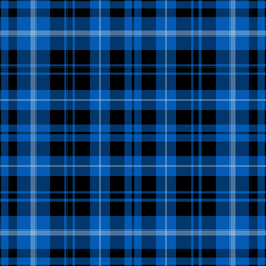 seamless blue tartan - black and white stripes