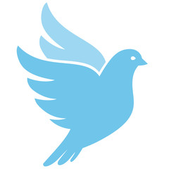 Dove illustration on white background