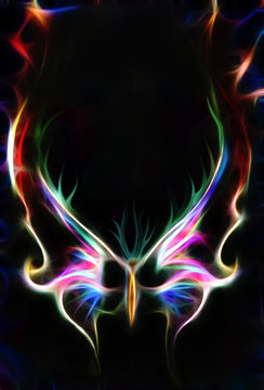 illustration of a color butterfly, abstract color.
