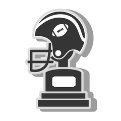 american football trophy icon vector illustration