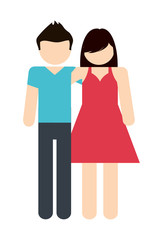 Avatar Family design represented by couple icon. Colorfull and Isolated illustration. 