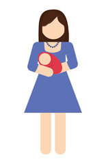 Avatar Family design represented by mother and baby icon. Colorfull and Isolated illustration. 