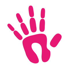 human hand silhouette icon vector illustration