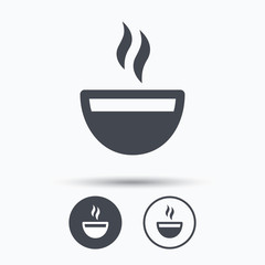 Coffee cup icon. Hot tea drink sign.