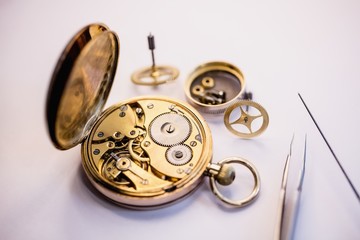 Pocket watch machine with gears