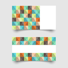 design business cards geometric pattern