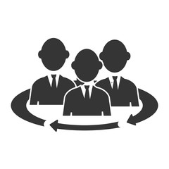 Teamwork meeting pictogram icon vector illustration