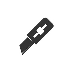 Paper knife icon isolated on a white background
