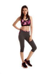 Fototapeta premium Beautiful Asian healthy girl in sport dress