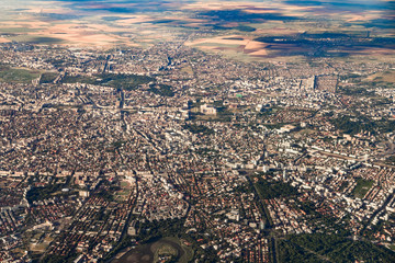 Aerial View Of Bucharest City In Romania