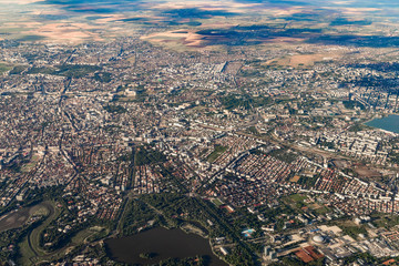 Aerial View Of Bucharest City In Romania