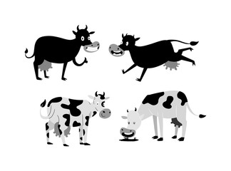 Cartoon cow characters