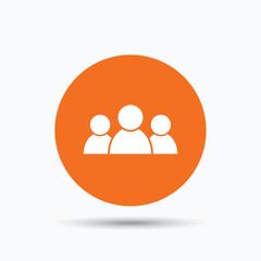 People icon. Group of humans sign.