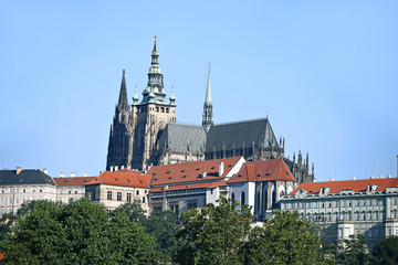 Fototapeta premium Prague Castle and Cathedral of saint Vitus in Prague, Czech
