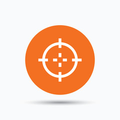 Target icon. Crosshair aim sign.