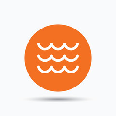 Wave icon. Water stream sign.