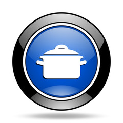 cook blue glossy icon