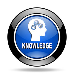 knowledge blue glossy icon