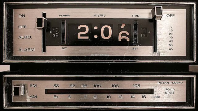 An old style flip clock