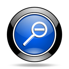 lens blue glossy icon