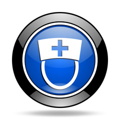 Obraz premium nurse blue glossy icon