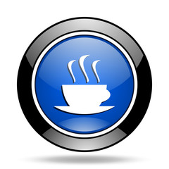 espresso blue glossy icon