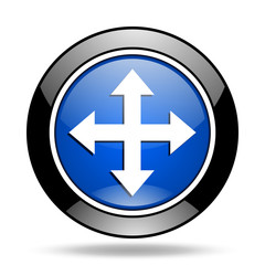 arrow blue glossy icon