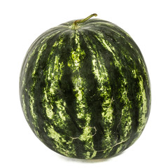 Big striped watermelon, isolated on white background
