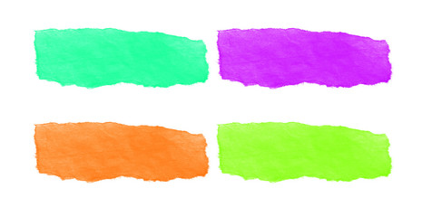 ripped in paper on white , space for copy