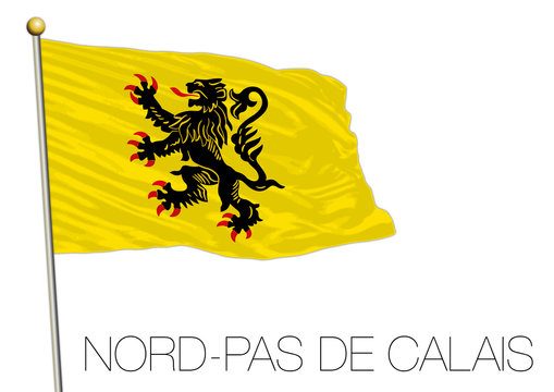 Nord Pas Calais regional flag, France
