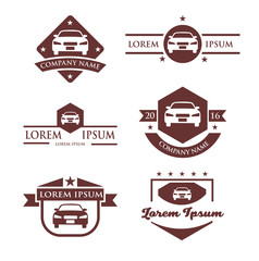Logotypes set and Carl Retro Vintage Insignias. Automobile Business Logo and label design element