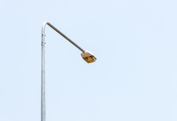 High lamp pole of the urban street.