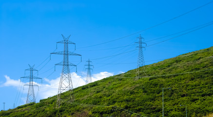 electricity pylon - on the mountain