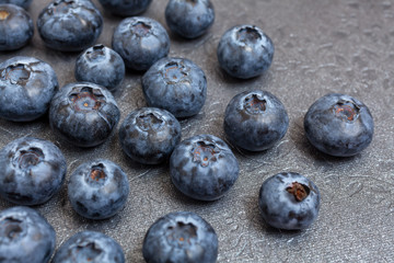 Freshly picked blueberries